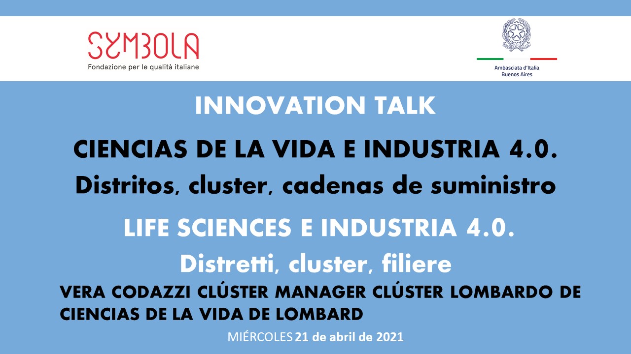 Slide VERA CODAZZI CLÚSTER MANAGER CLÚSTER LOMBARDO DE CIENCIAS DE LA VIDA DE LOMBARD