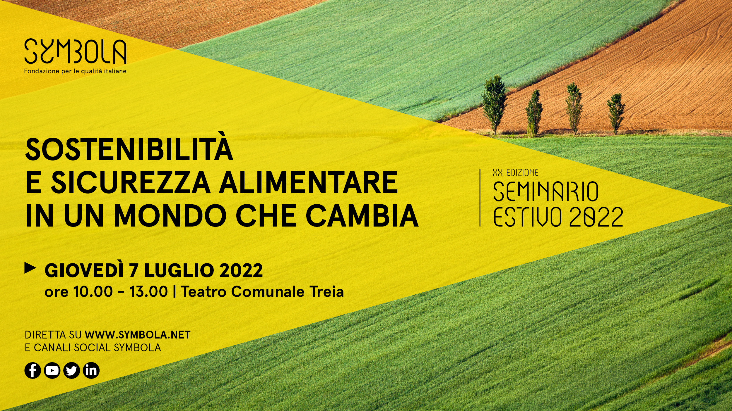 SOSTENIBILITÀ E SICUREZZA ALIMENTARE IN UN MONDO CHE CAMBIA - 7 luglio